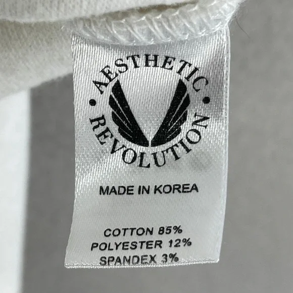 ASRV Hoodie Mens Large White Longline Terry Pullover Gym Athletic Slim-Fit - Picture 8 of 12